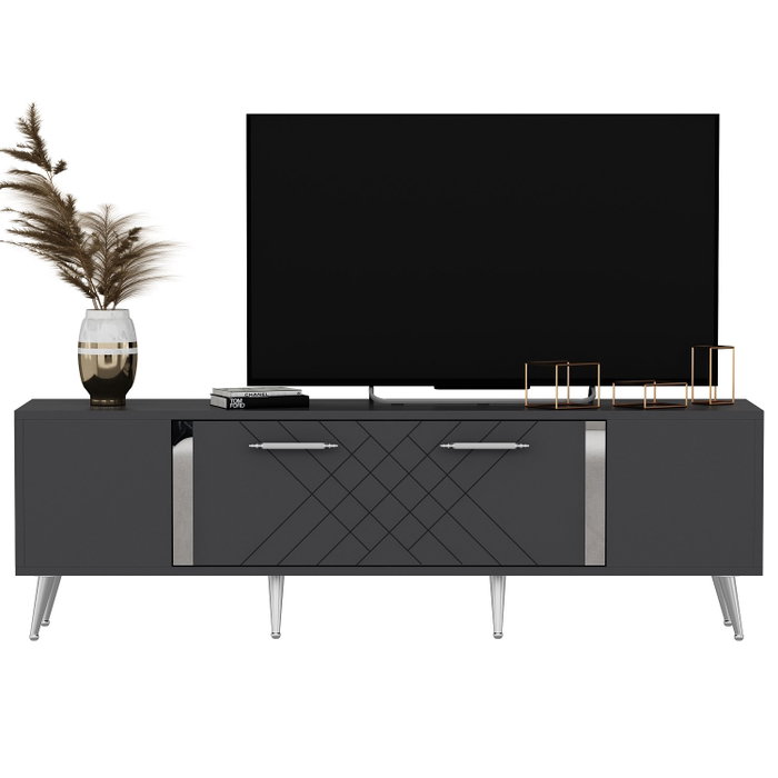 Hanah Home Soporte de TV Antracita y Plata Hanah Home Soporte de TV Antracita y Plata